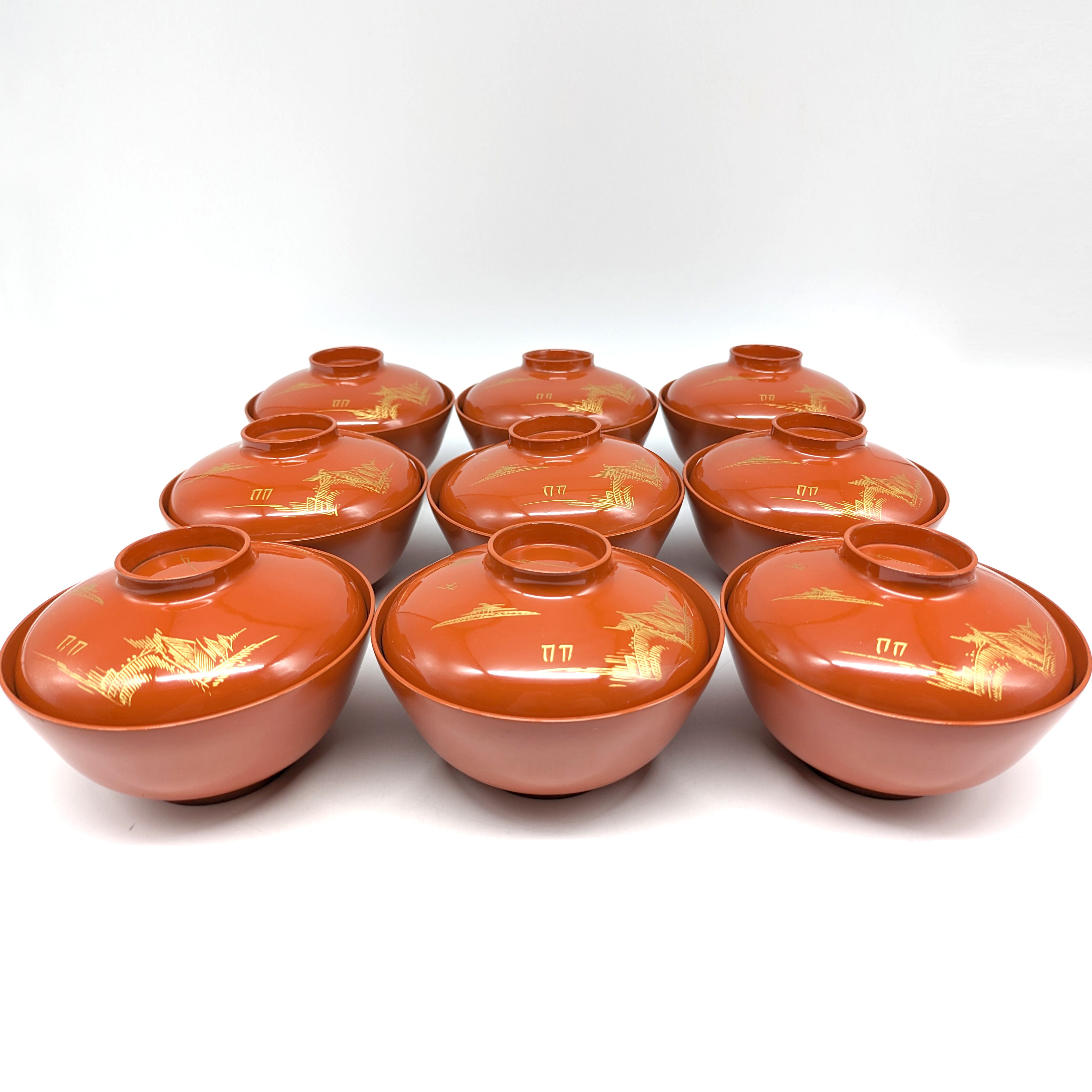 汁椀・漆器・和食器・9個セット・No.230806-08・梱包サイズ80