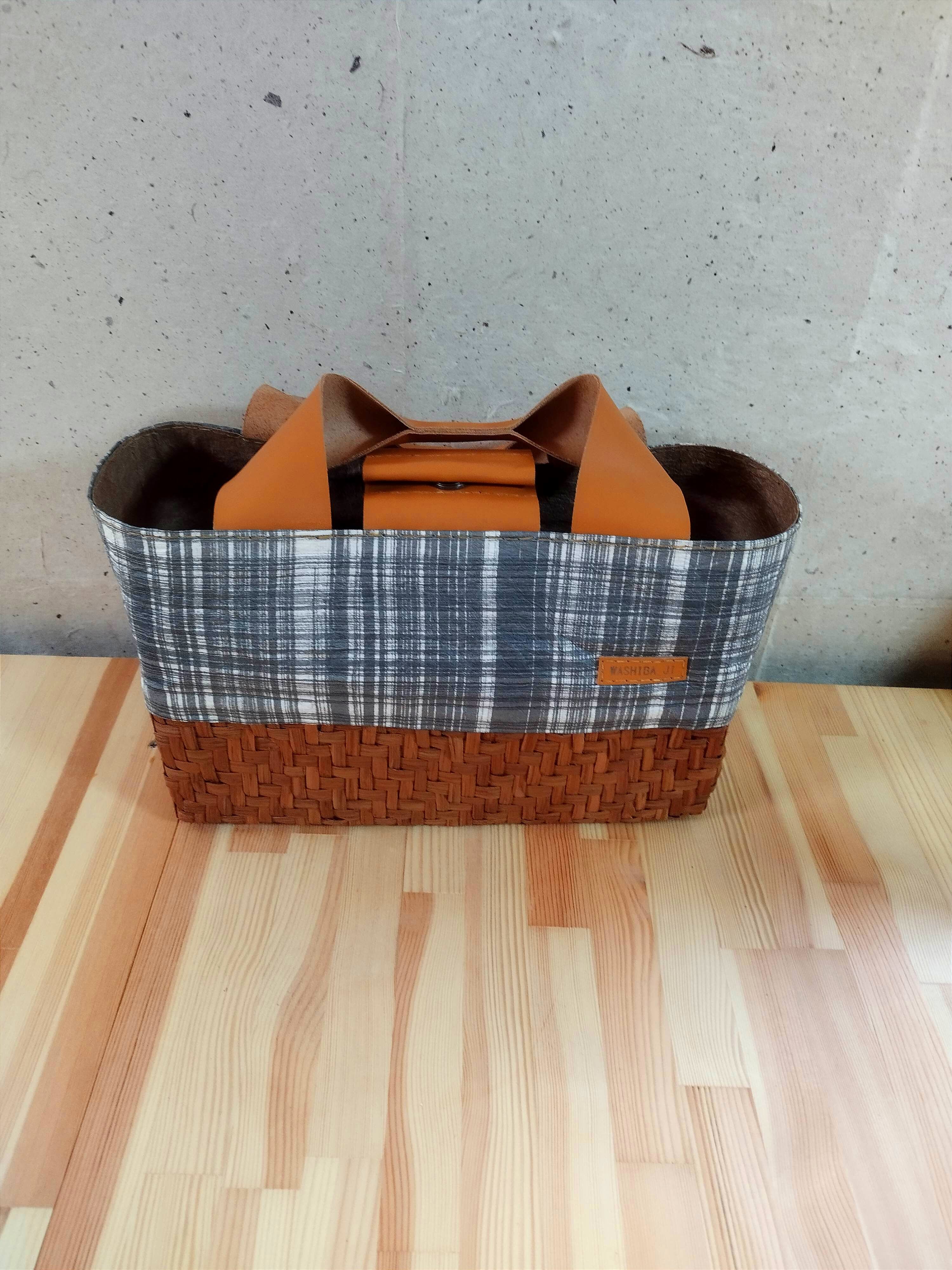 №2406027山ぶどう籠付和紙鞄М | Pay ID