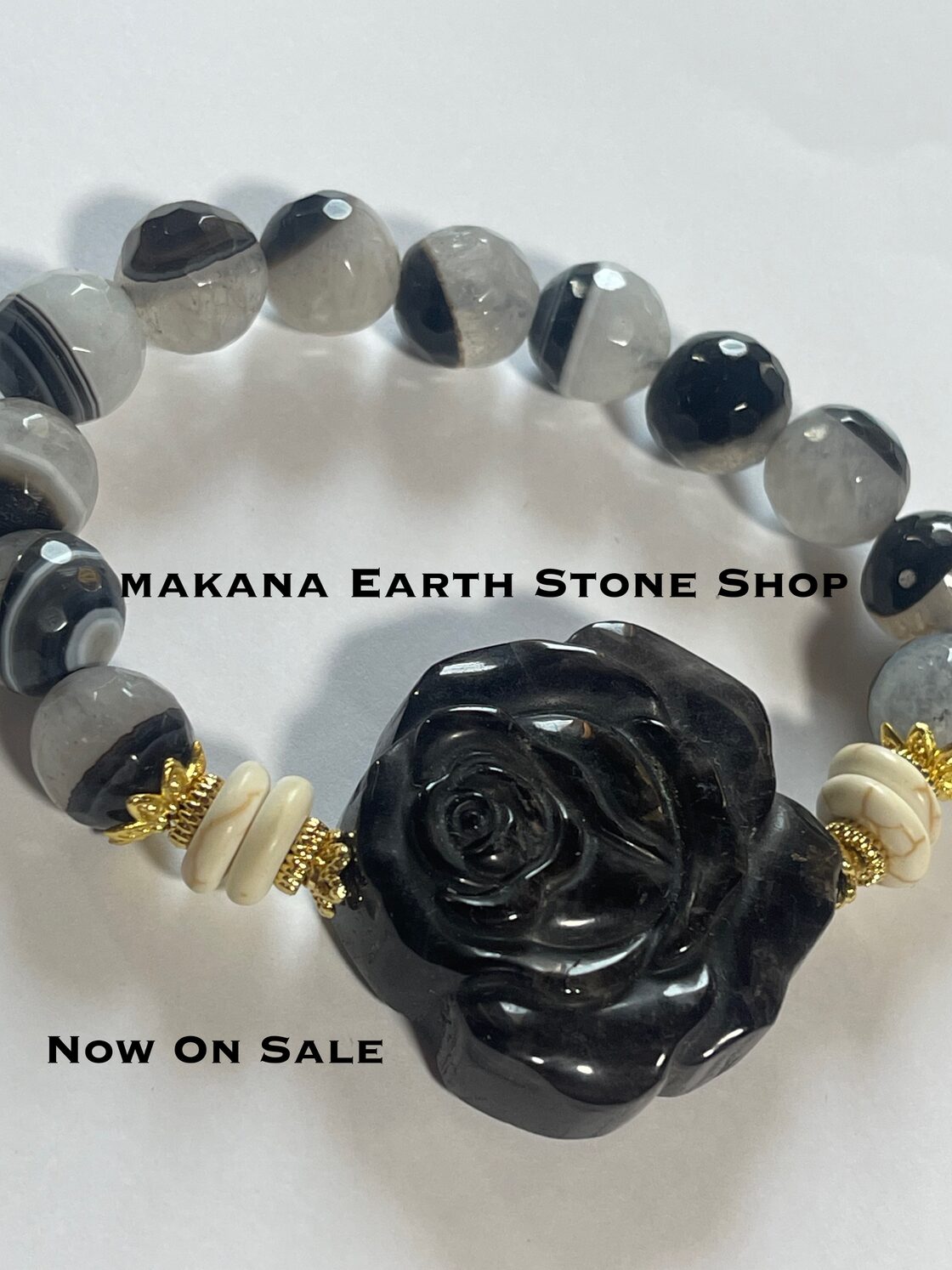 モリオン 水晶ジオード♡ 天眼石♡ 天然石ブレスレット パワーストーン  