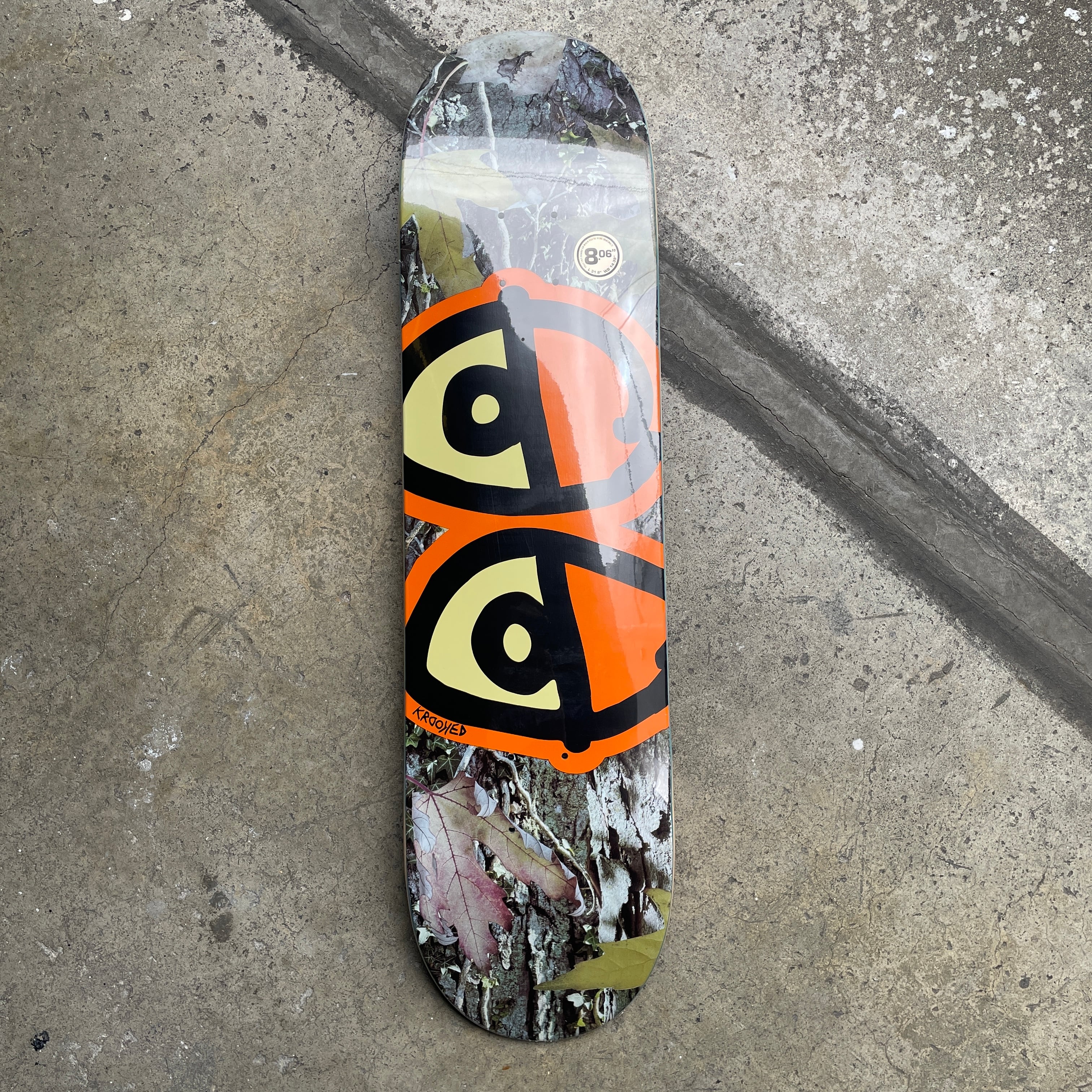 KROOKED TEAM BOARD / TEAM EYES CAMO / 8.06 x 31.8 inch ( 20.4 x