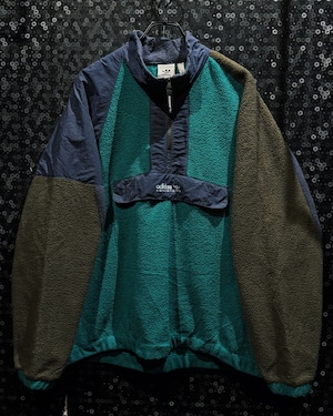 【ÆIEM】“adidas ADVENTURE” vintage fleece × nylon switching half zip pullover