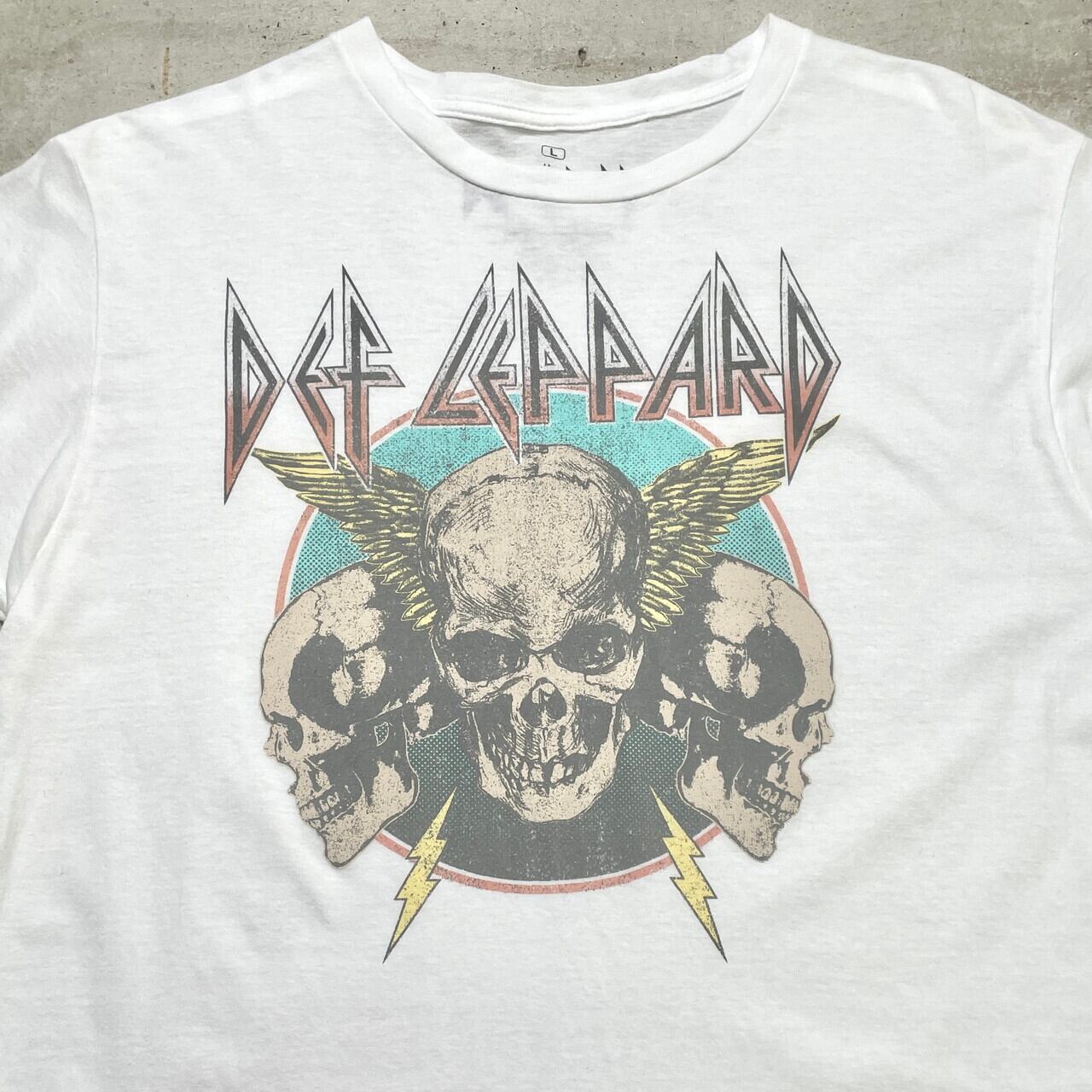 DEF LEPPARD デフレパード バンドTシャツ バンT 袖カットオフ メンズM