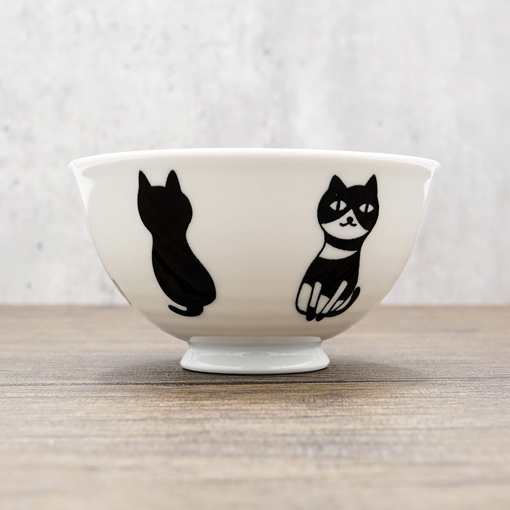 猫飯碗(おすわりネコお茶碗) | マスノヤ衣料品店・マスノヤ猫雑貨店