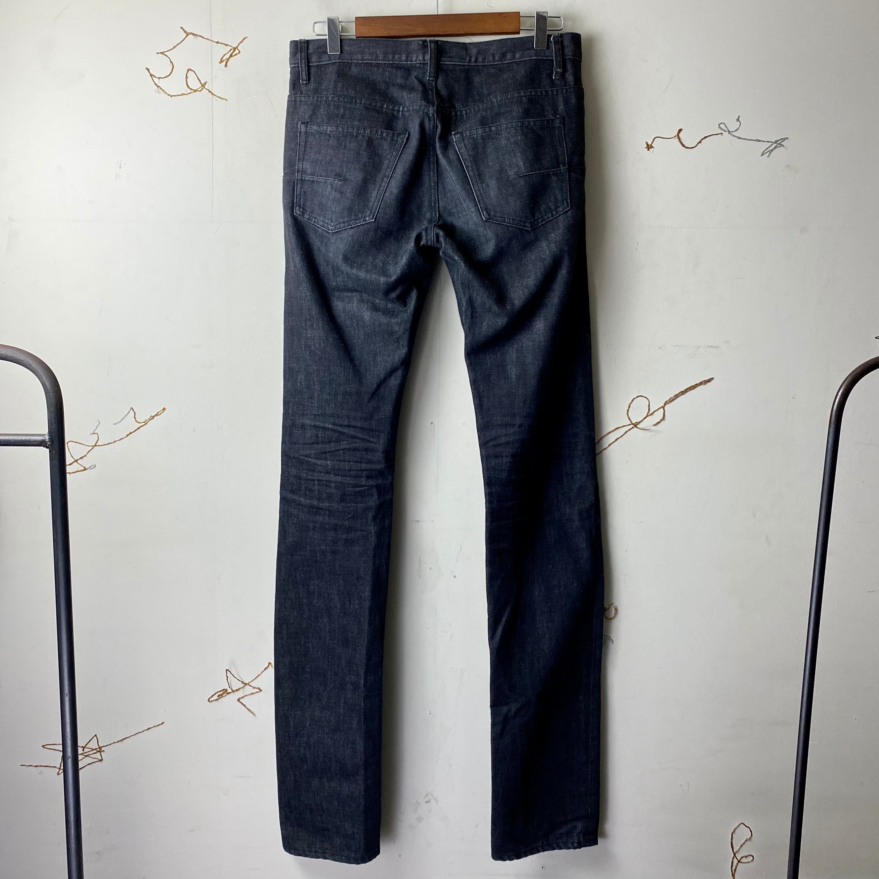 DIOR HOMME black rigid denim pants | NOIR ONLINE