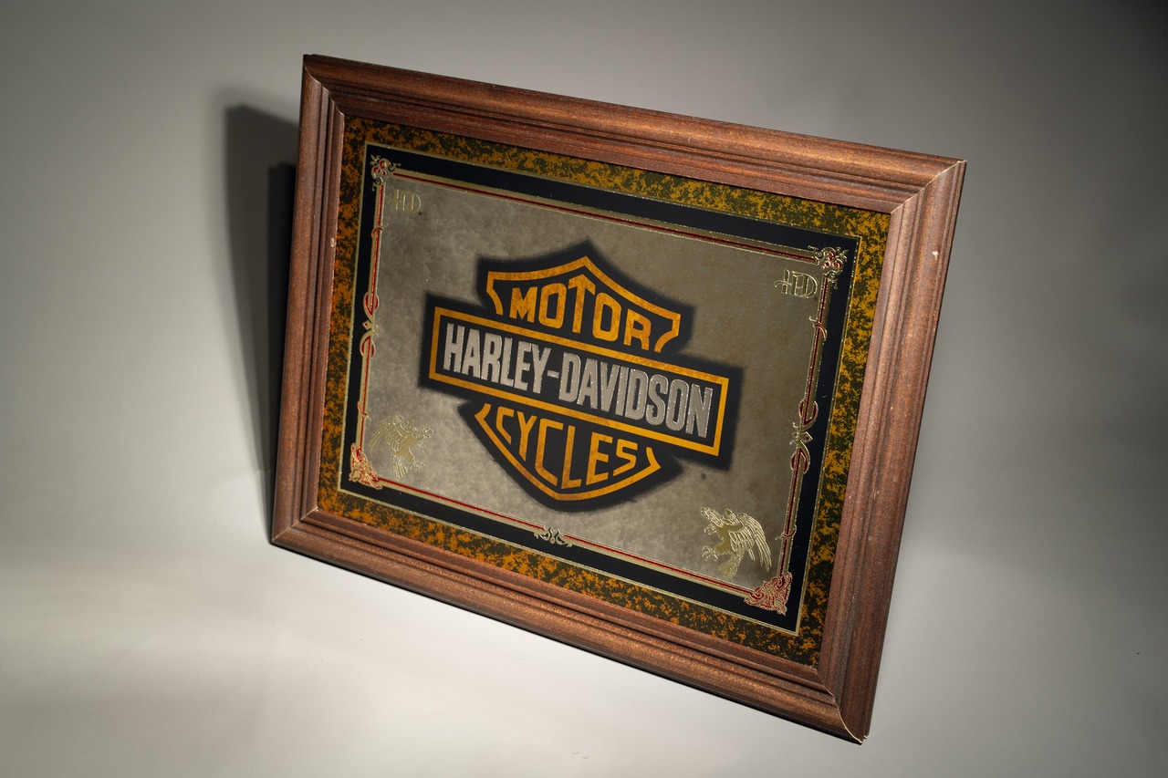 Official Harley Davidson Vintage Mirror Sign