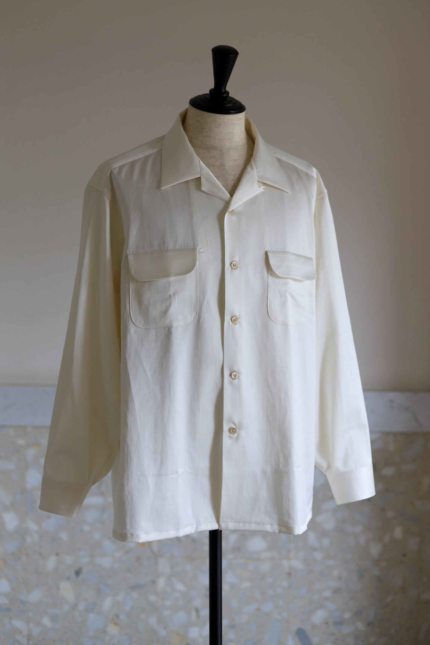 新品】MINTENS 1960s vintage open color shirts Vintage rayon silk
