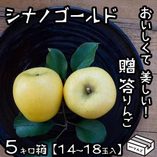 おいしいりんごシナノゴールド５㎏（14〜18玉）