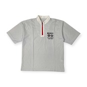 SIMPSON シンプソン ロゴワッペン付き ボーダー柄 ハーフジップ 半袖Tシャツ サイズ M /メンズ/ホワイト
