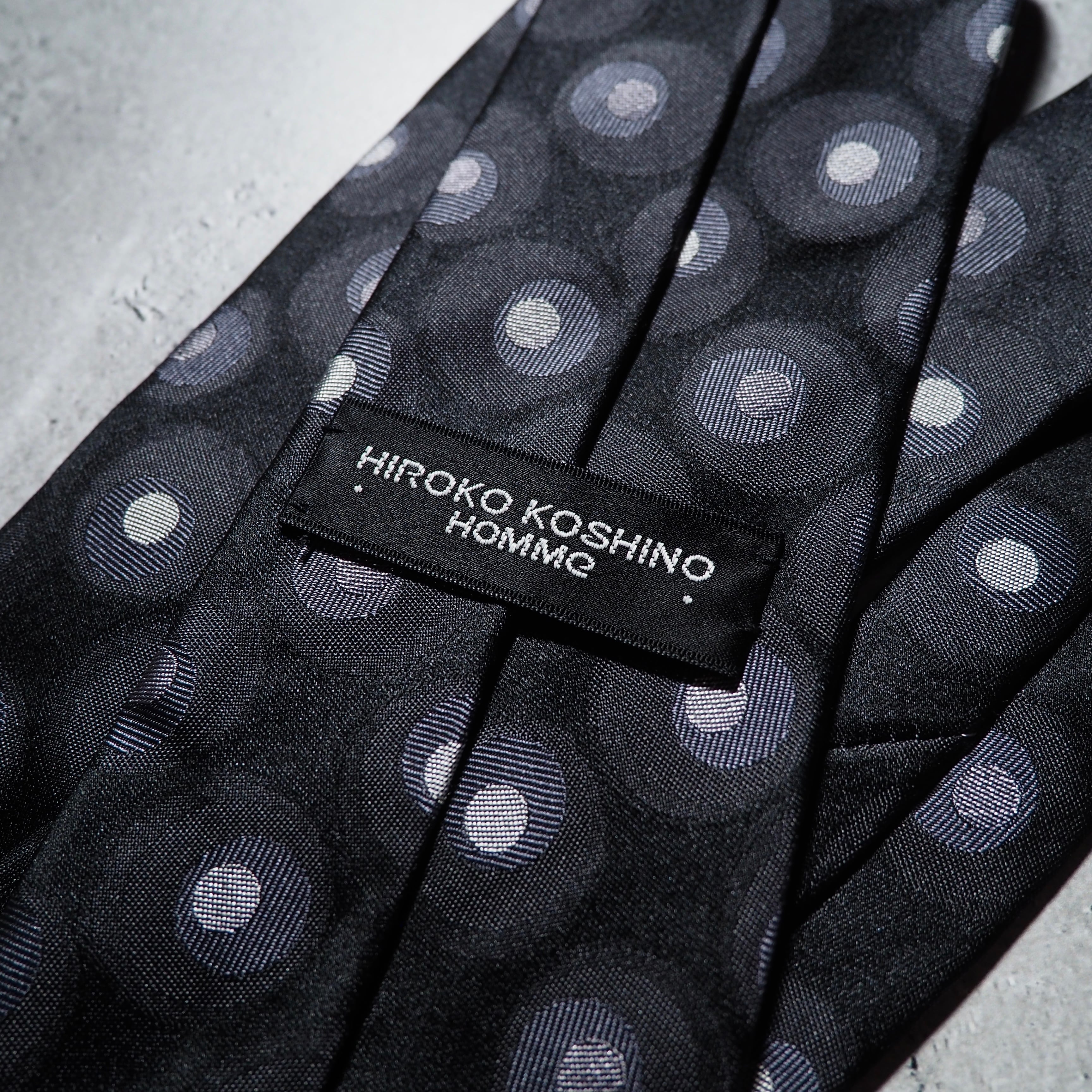 ” HIROKO KOSHINO HOMME ” Dot pattern Design vintage silk Tie