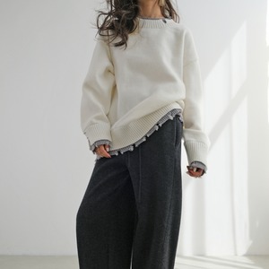 Crew Neck Layered knit T4090