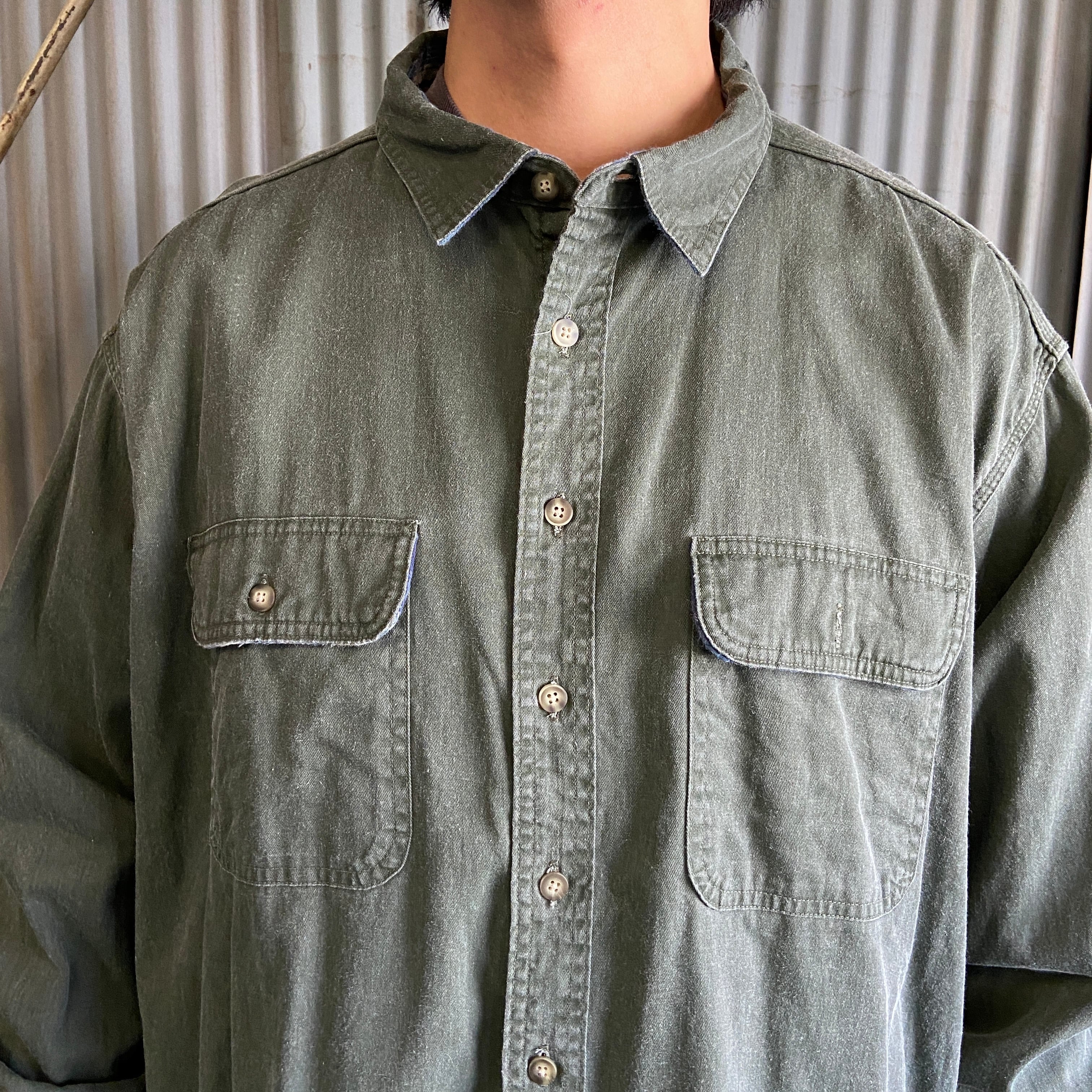 80s カナダ製 L.L.Bean エルエルビーン シャツジャケット Lサイズ