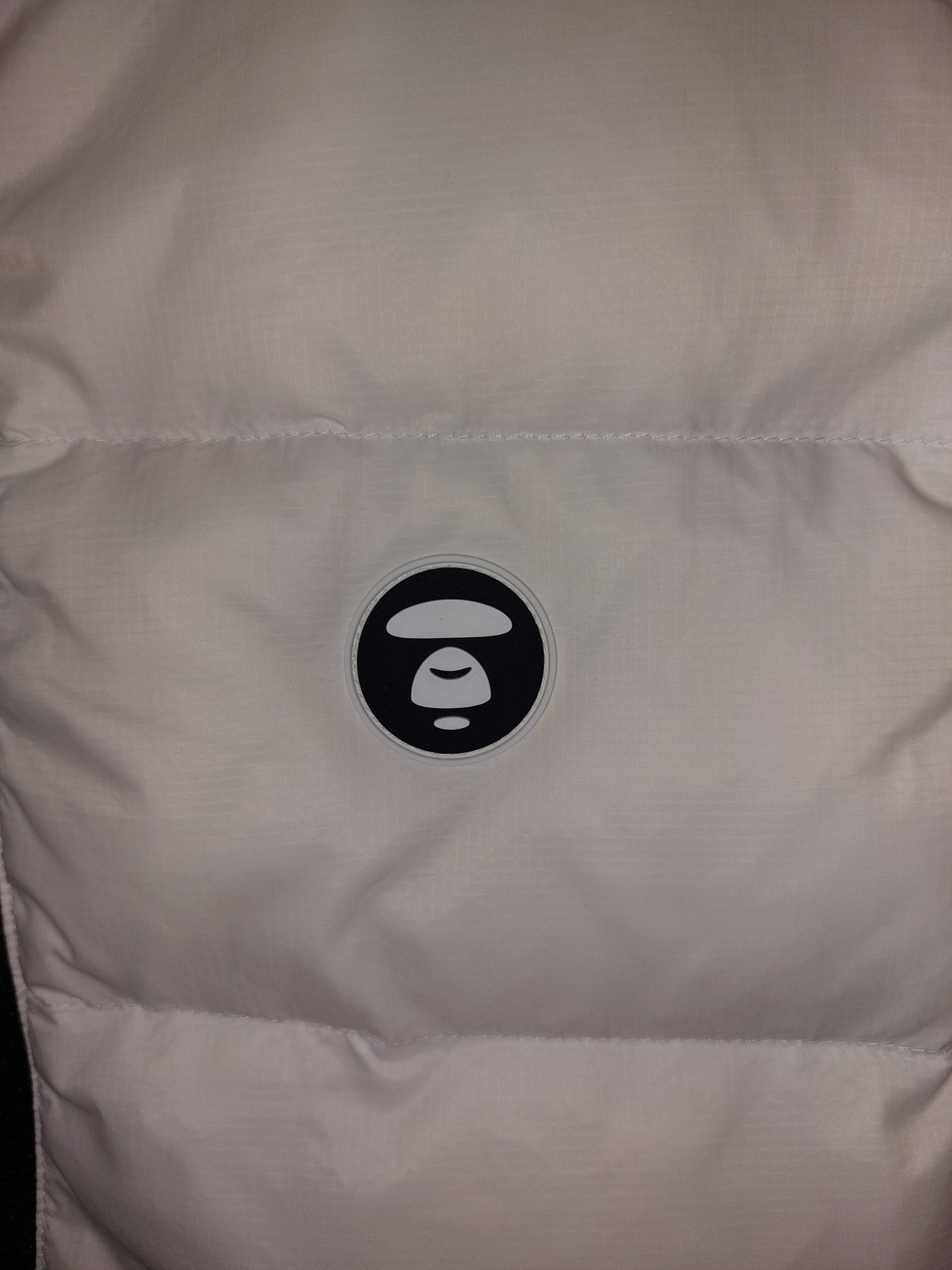 AAPE NOW ホワイト ダウンベスト Size L ランクB | ReuseShop fusion2r