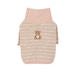 予約【Sallys】Pink bear high neck shirts(pink stripe)