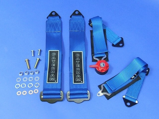 7PRO-4BLUE シートベルト、4点式、クイックリリース、ブルー、右