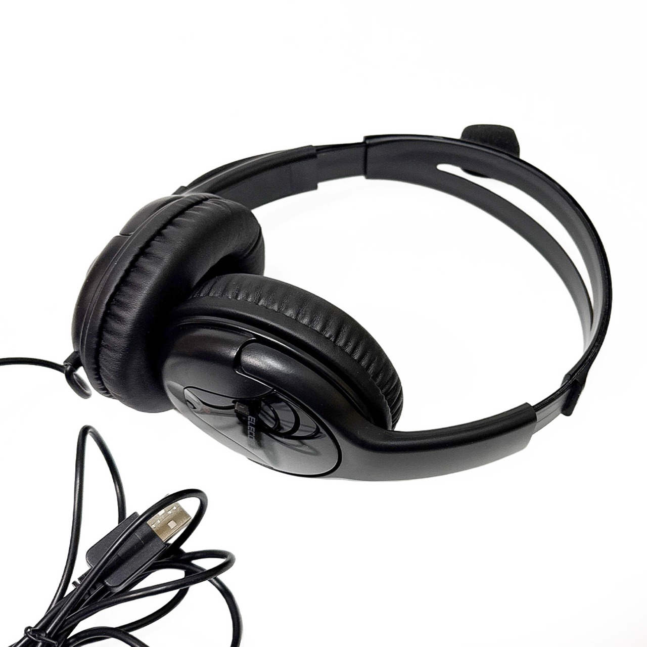 エレコム 両耳 大型 USB 有線 ヘッドセット HS-HP02SUBK オンラインゲーム、Web会議、音声チャットに最適