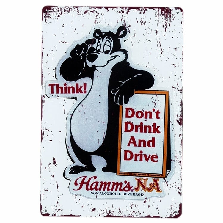Hamm's Bear ハムズ ベア ブリキ看板 メタルサインプレート サイン