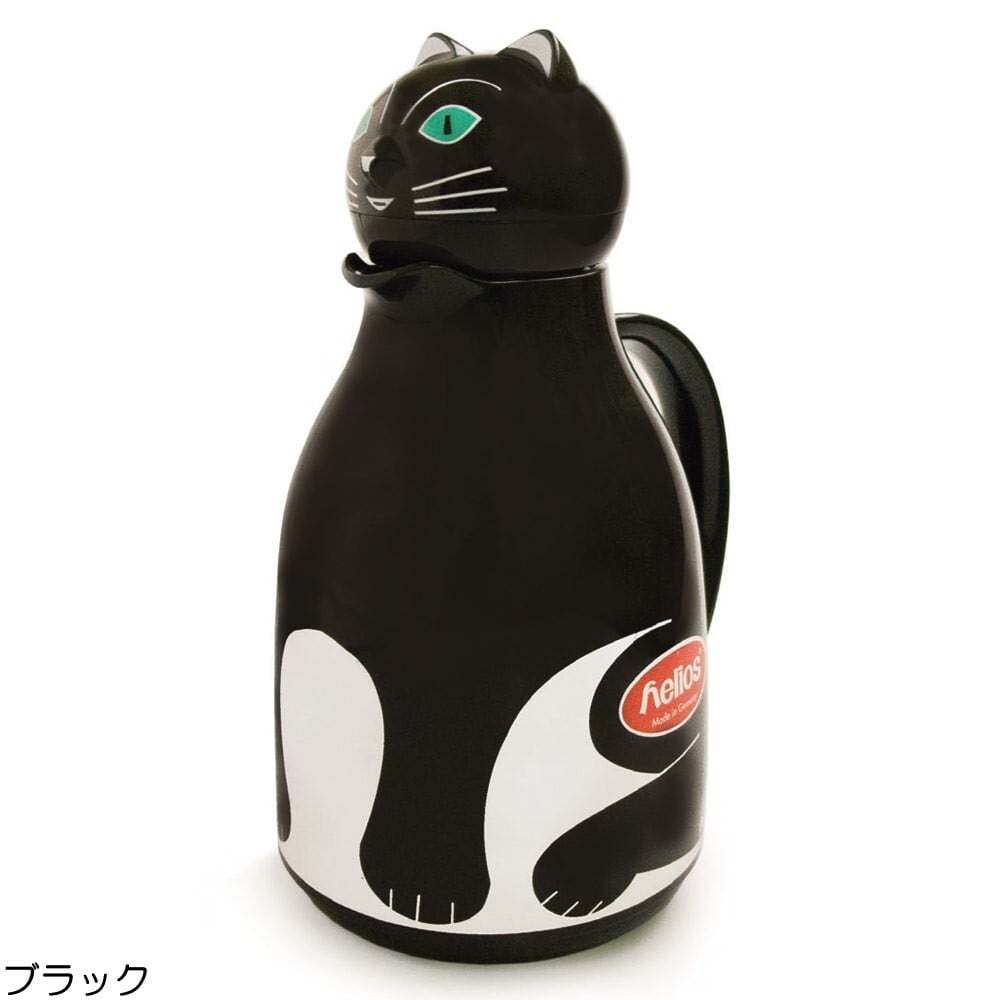 猫卓上魔法瓶(ヘリオスサーモキャット)ブラック | マスノヤ衣料品店