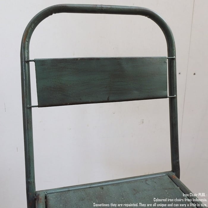 積み重ねできる アイアンチェア グリーン 緑 鉄製 スツール 椅子 いす