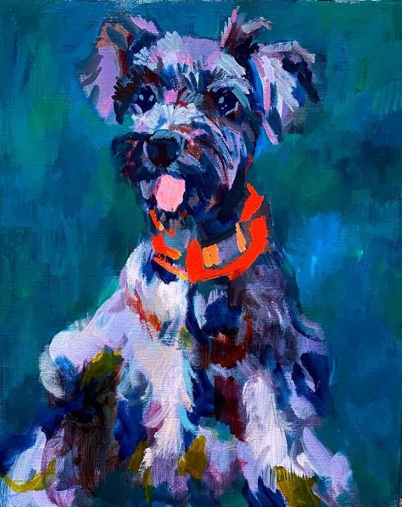 OIL COLOUR | 油彩画 #現代アート #犬 #猫