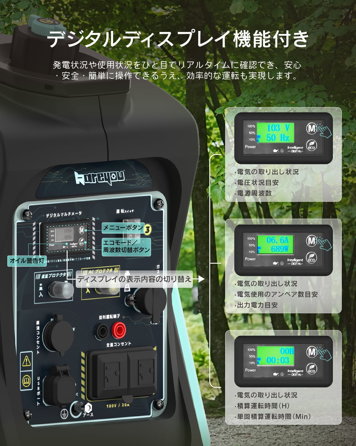 ★ガス・ガソリン両用★発電機 プロパン対応 2.2kVA高出力インバーター Kareyouカセットボンベ式発電機 ガス・ガソリン両用インバーター