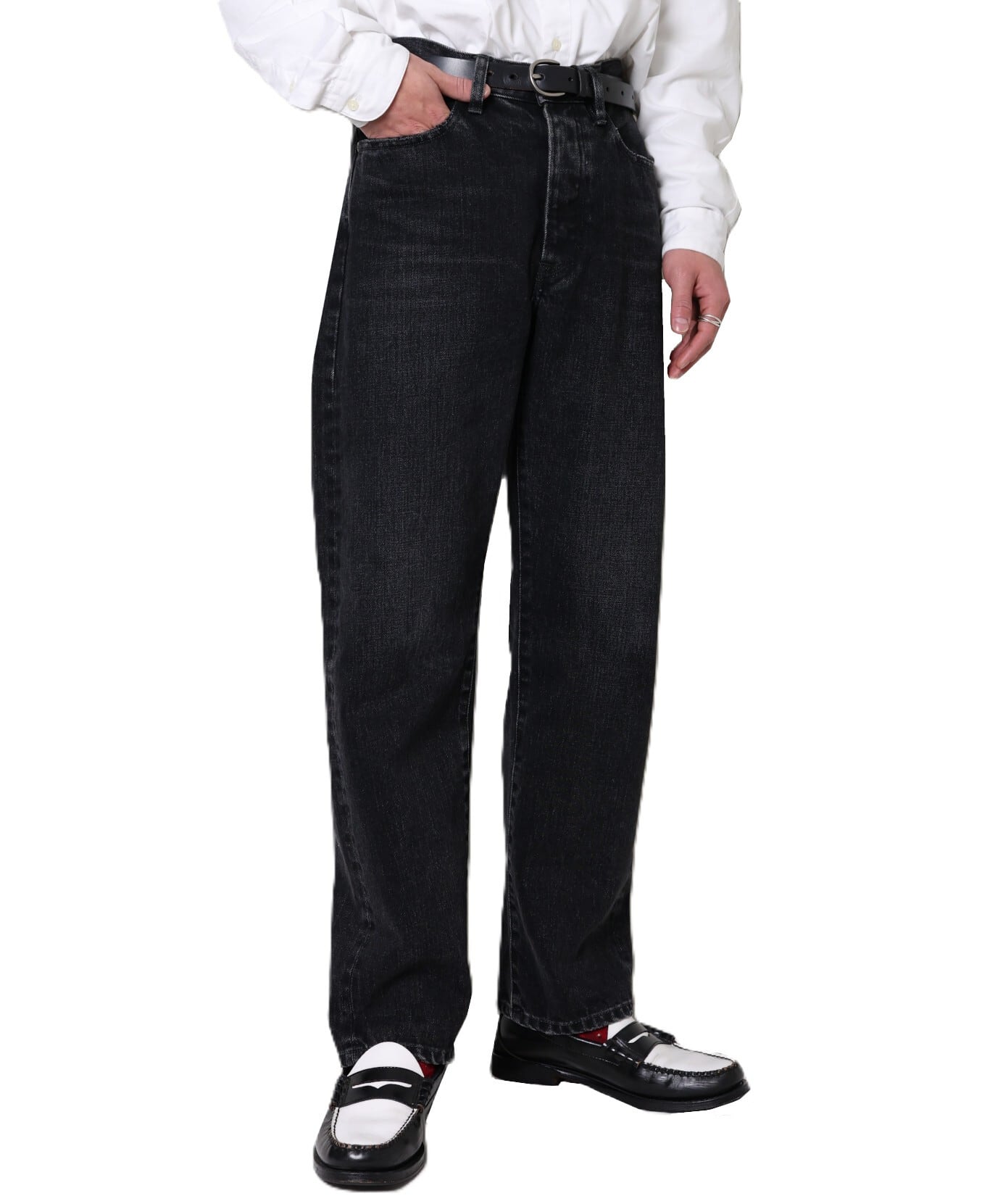 TANAKA / ST-126 THE STRAIGHT JEAN TROUSERS (BLACK SELVEDGE