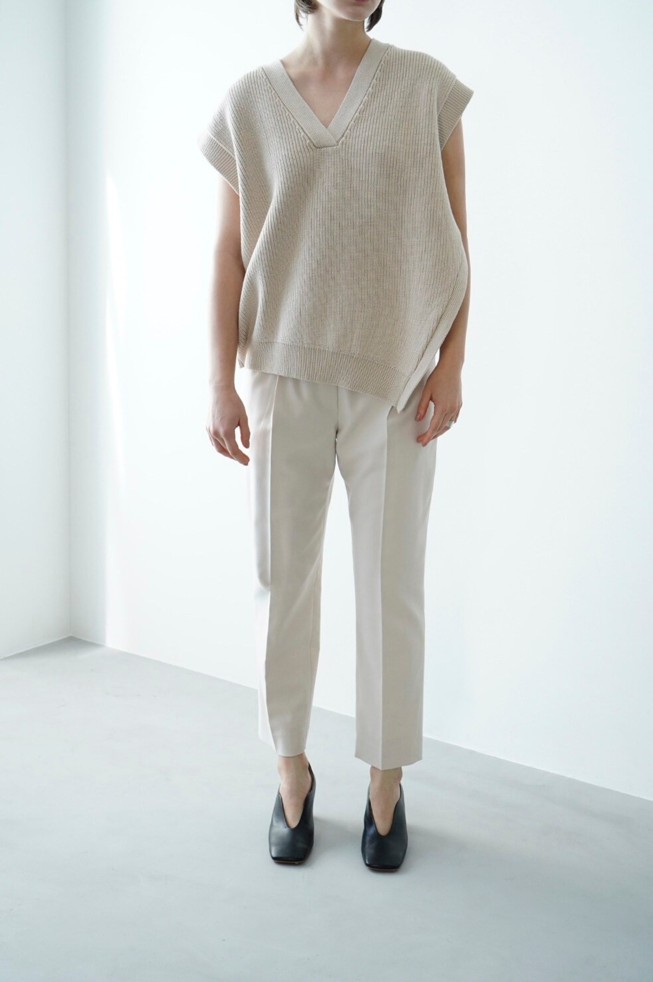 CLANE クラネ　 HIGH WAIST TAPERED PANTS