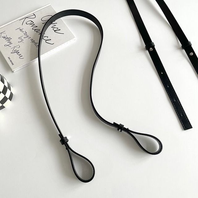 ニットバッグ・ハンドバッグ 斜めがけ用 エコレザーストラップ ブラック BA00491