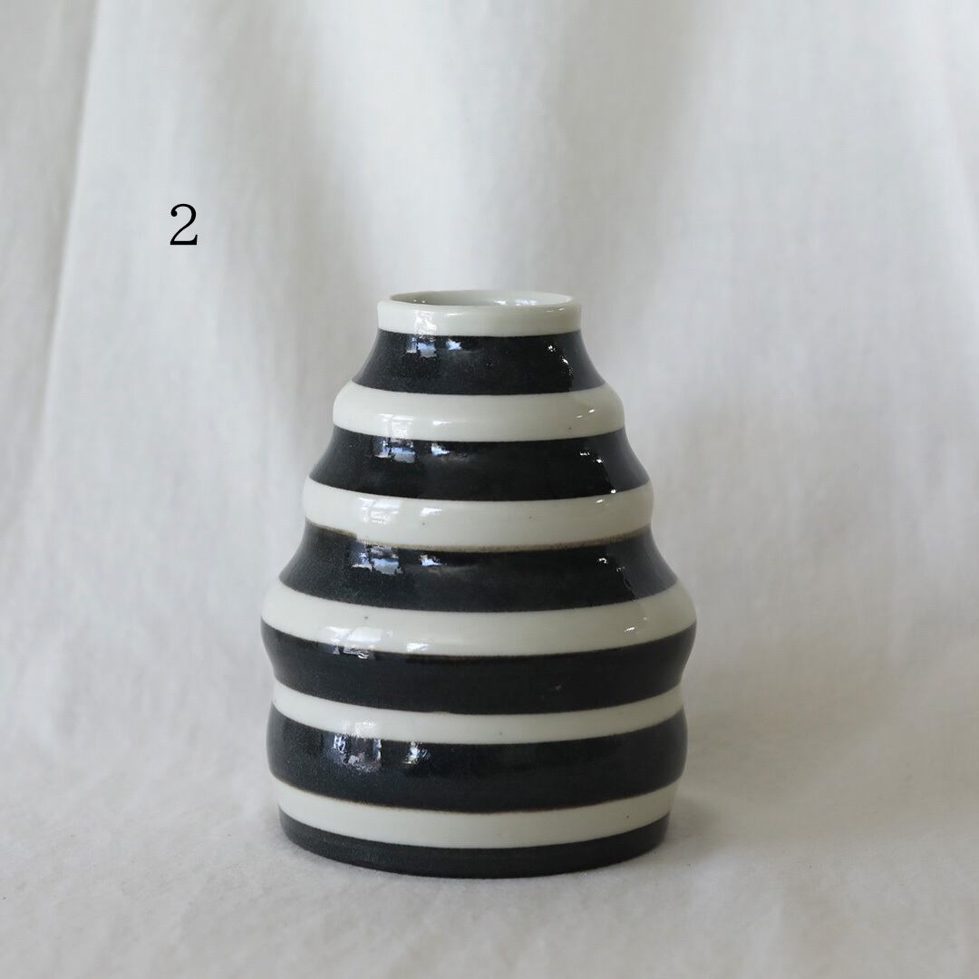 CANASA (カナサ) フラワーベース 鉄絵 [黄釉青ドット] ⓵ 1.2 | FREEPARK