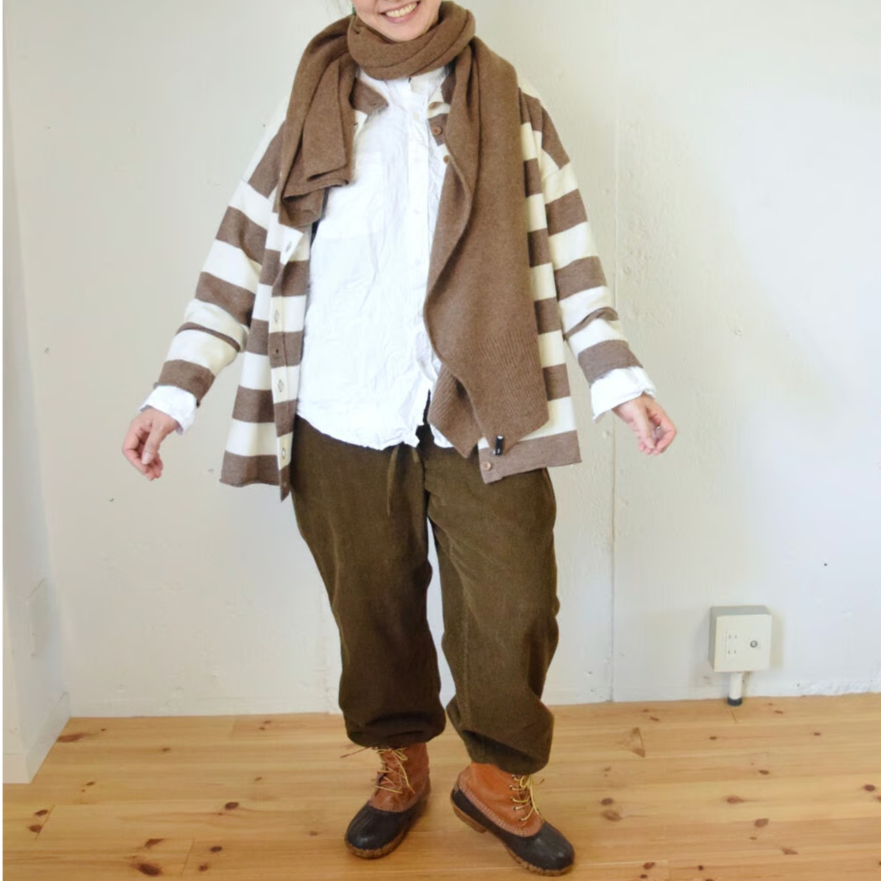 GAUZE#(ガーゼ) ボトルネックボーダーニット / カーディガン