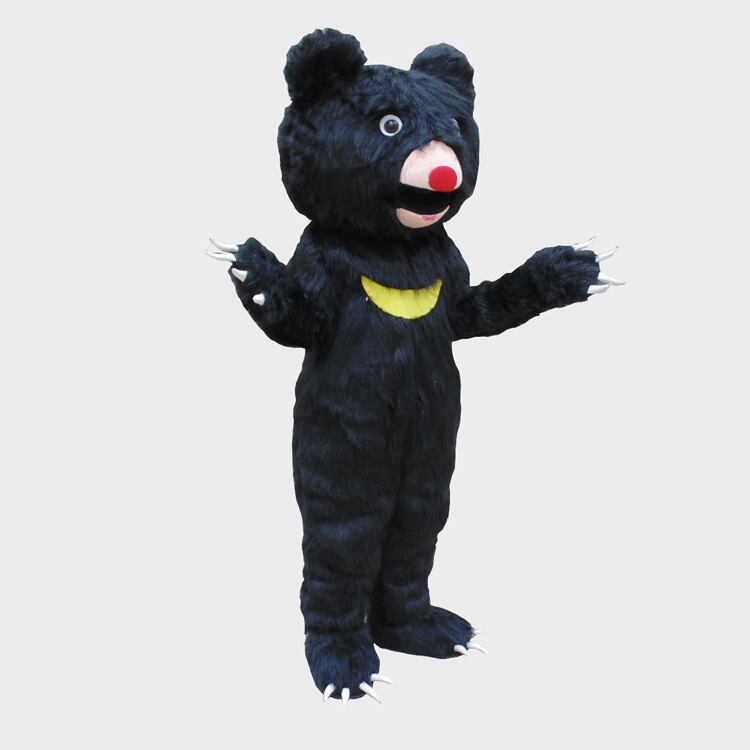 本格的着ぐるみ お熊さん くま クマ 大人用 ブラック 黒い熊 きぐるみ 3頭身タイプ 格安 良質 のぞき可 オーダーメイド コスプレ イベント用品 遊園地 幼稚園 結婚式 クリスマス Mooncat