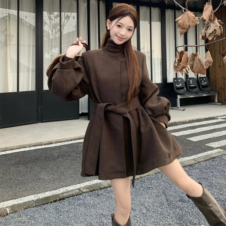 ノーカラージャケット コート リボン ジャケット outer ノーカラー