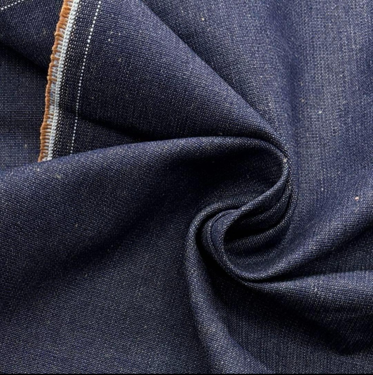 ★TB931◆2m◆綿100%デニム生地◆茶耳◆約10オンス◆インディゴ染め