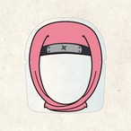 FS0056 ピンク忍者（マスク無） ※メガネフレームは別売りです。