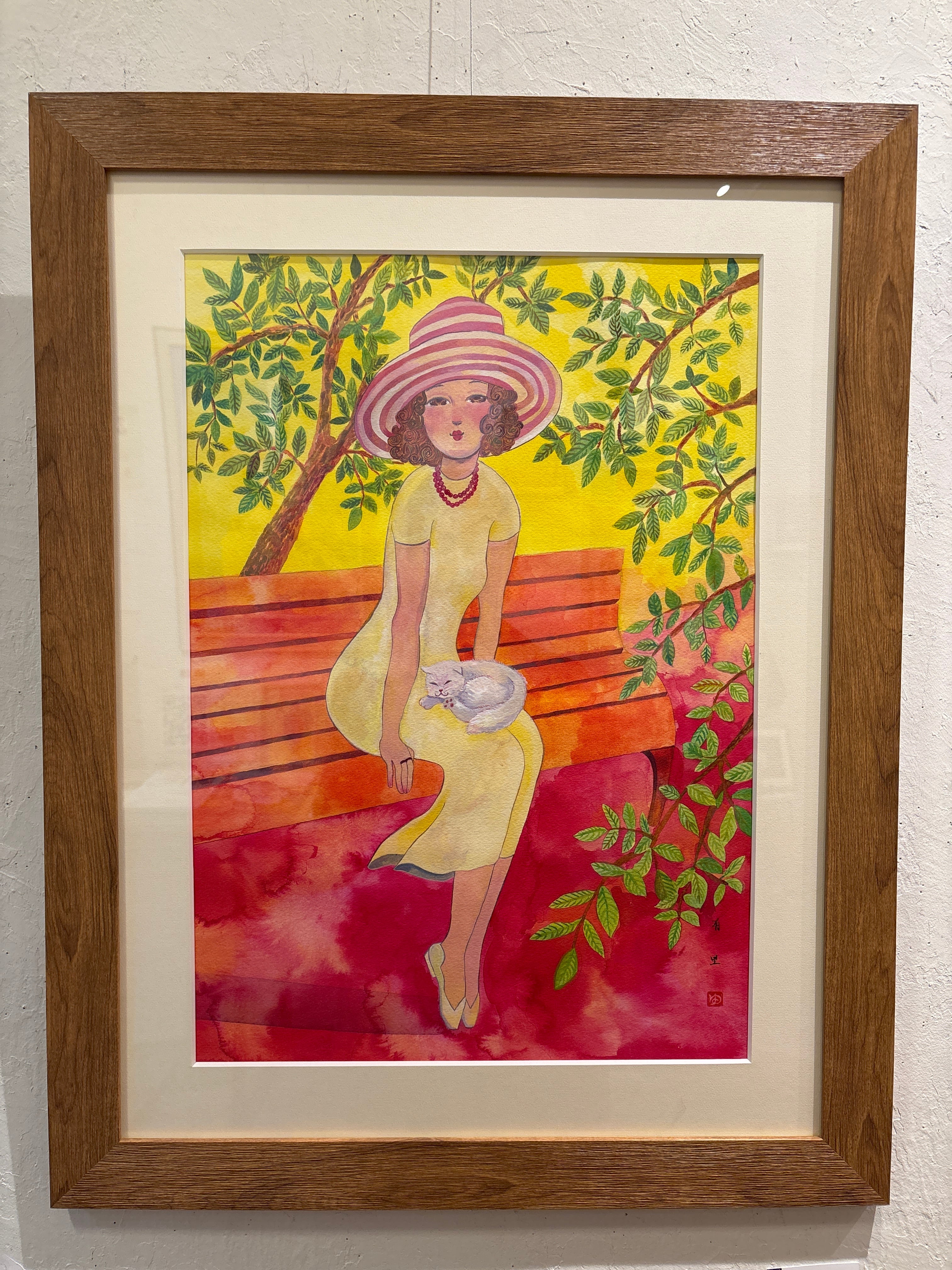 絵画〉吉永有里 「春を待つ」パステル・原画 | YURI YOSHINAGA ART