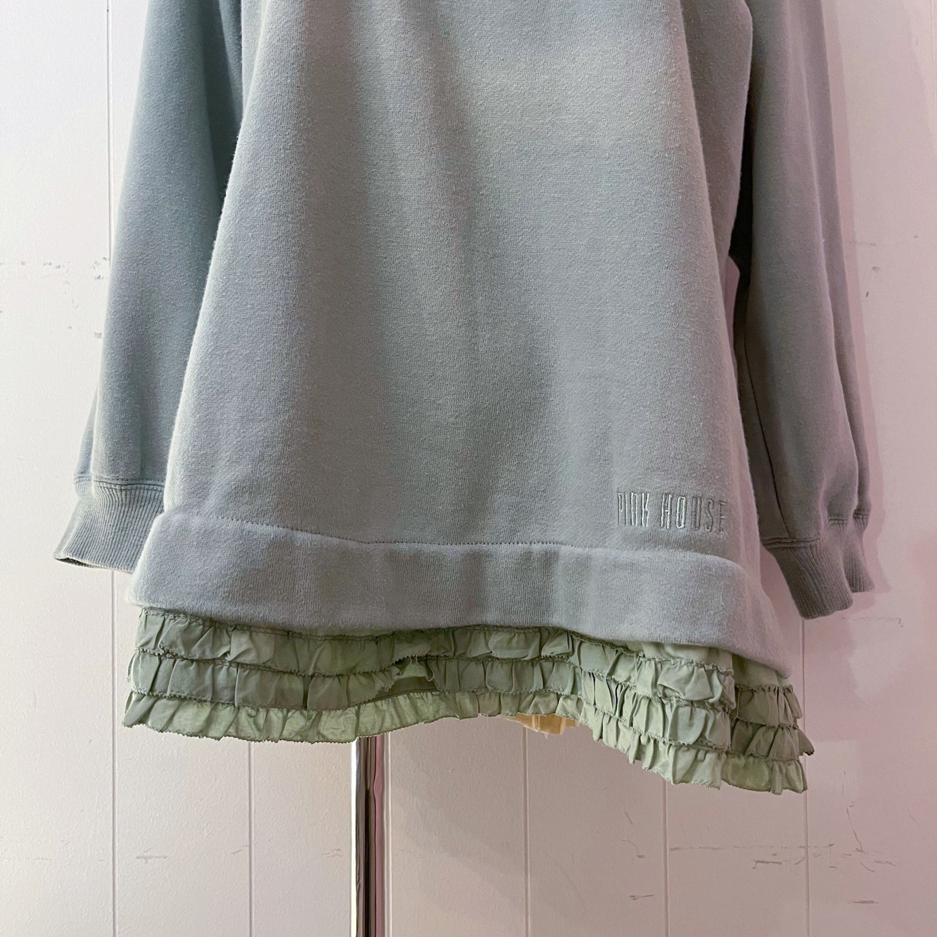 lace ribbon layered sweat