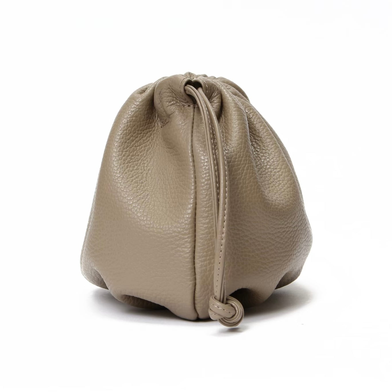 アヤコバッグayako bag Leather KINCHAKU BEIGE