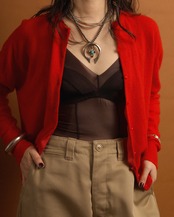 NICENICE MOMENT / Mesh Briefer Mesh Cherry Lacquer(Brown)