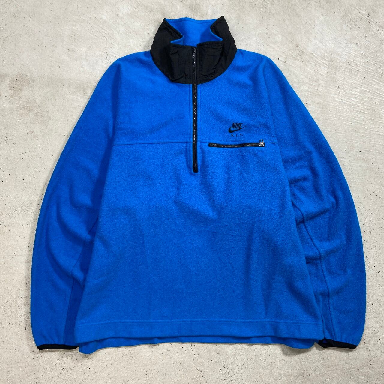 90年代 NIKE F.I.T. ナイキ スモールスウォッシュ ハーフジップ 