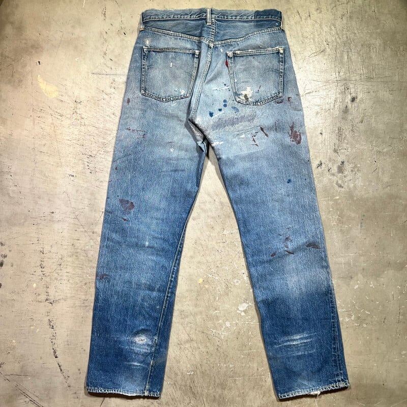 Levi's リーバイス 50s VINTAGE 501HXX 両面タブ均等V オフセット 紙パッチ シングルステッチ デニムパンツ W60 L36 ギャラ有 インディゴブルー