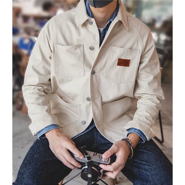 Front pocket design denim jacket P793