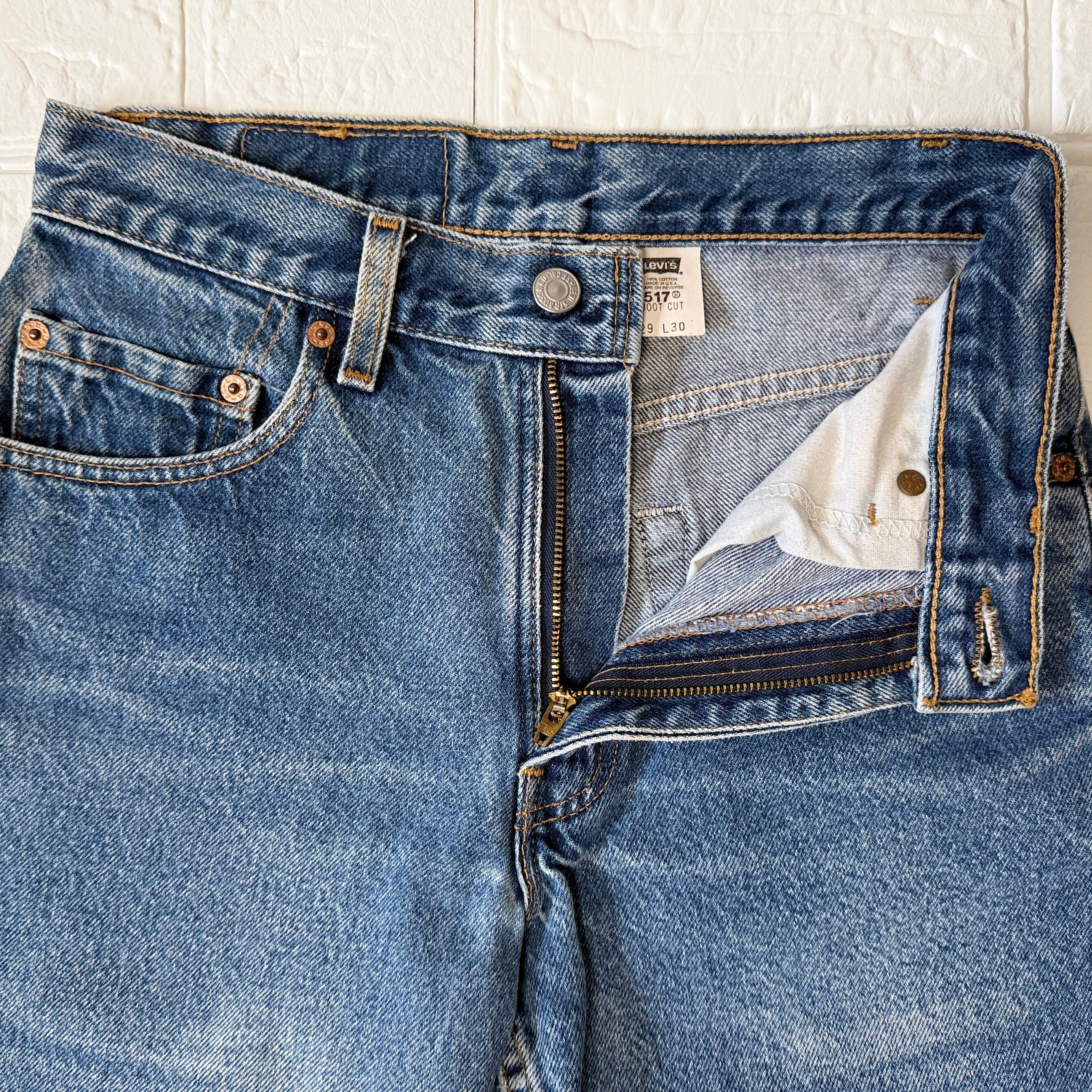 Levi's 517 USA製 00s ブーツカットデニム インディゴブルー W29 L30
