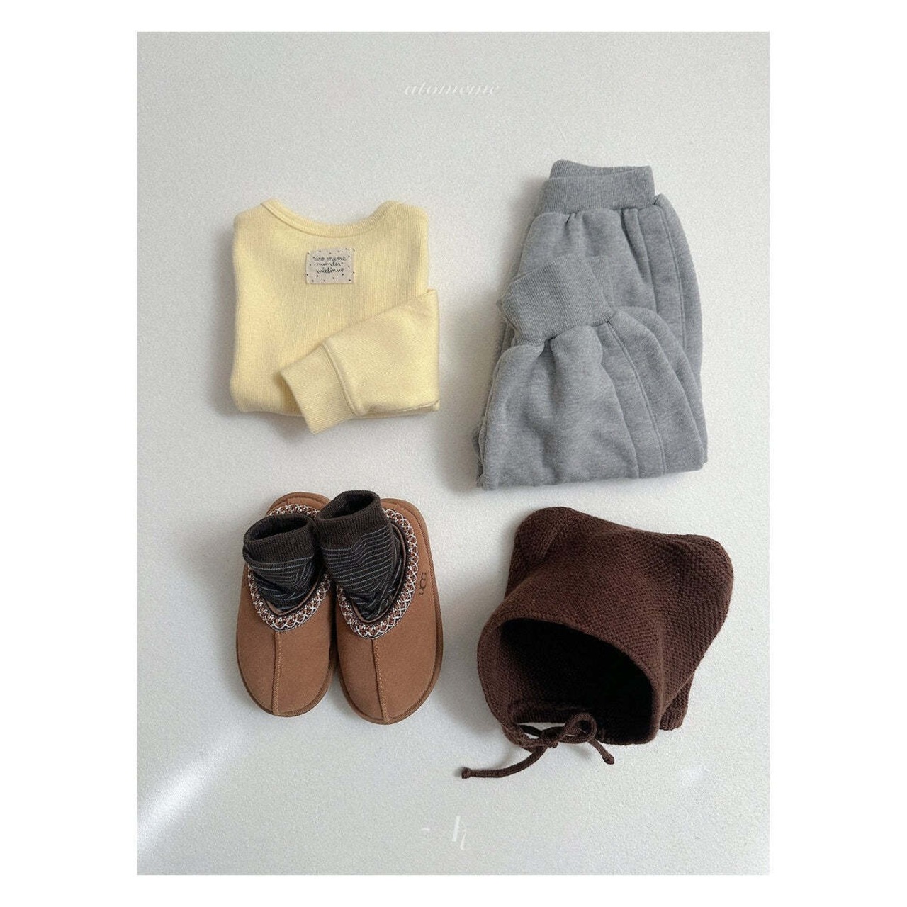 【取寄】atomeme くまちゃんボンネット FREE|冬服|韓国子供服