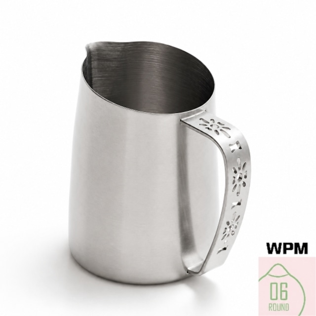 【オンラインショップ限定】WPM ミルクピッチャー 450mL ラウンドスパウト (06 ROUND) マットシルバー HC7106LUDQ