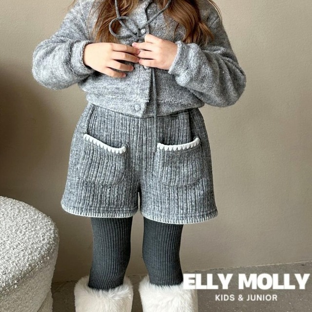 «即納»«ジュニアサイズあり»«elly molly» リブショートパンツ 2colors