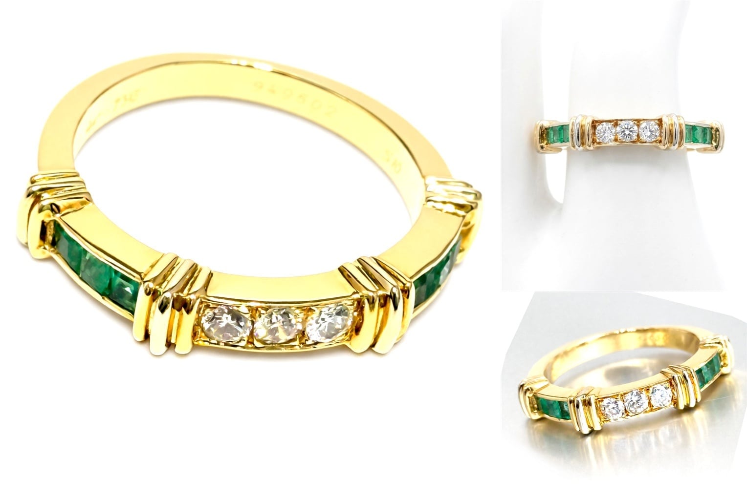 CARTIER カルティエ コンテッサ エメラルド ダイヤモンド リング K18