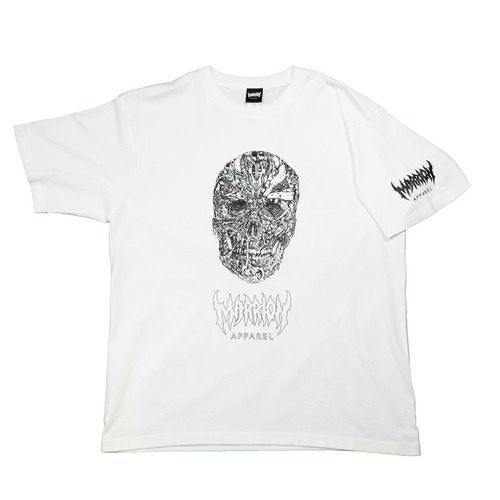 M【Cotton100％】頭蓋骨 T-shirts（White×Black） -マリアパ