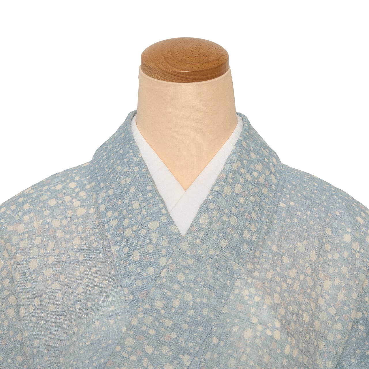水玉模様 小千谷ちぢみ 麻単衣着物【中古】 | かわの屋