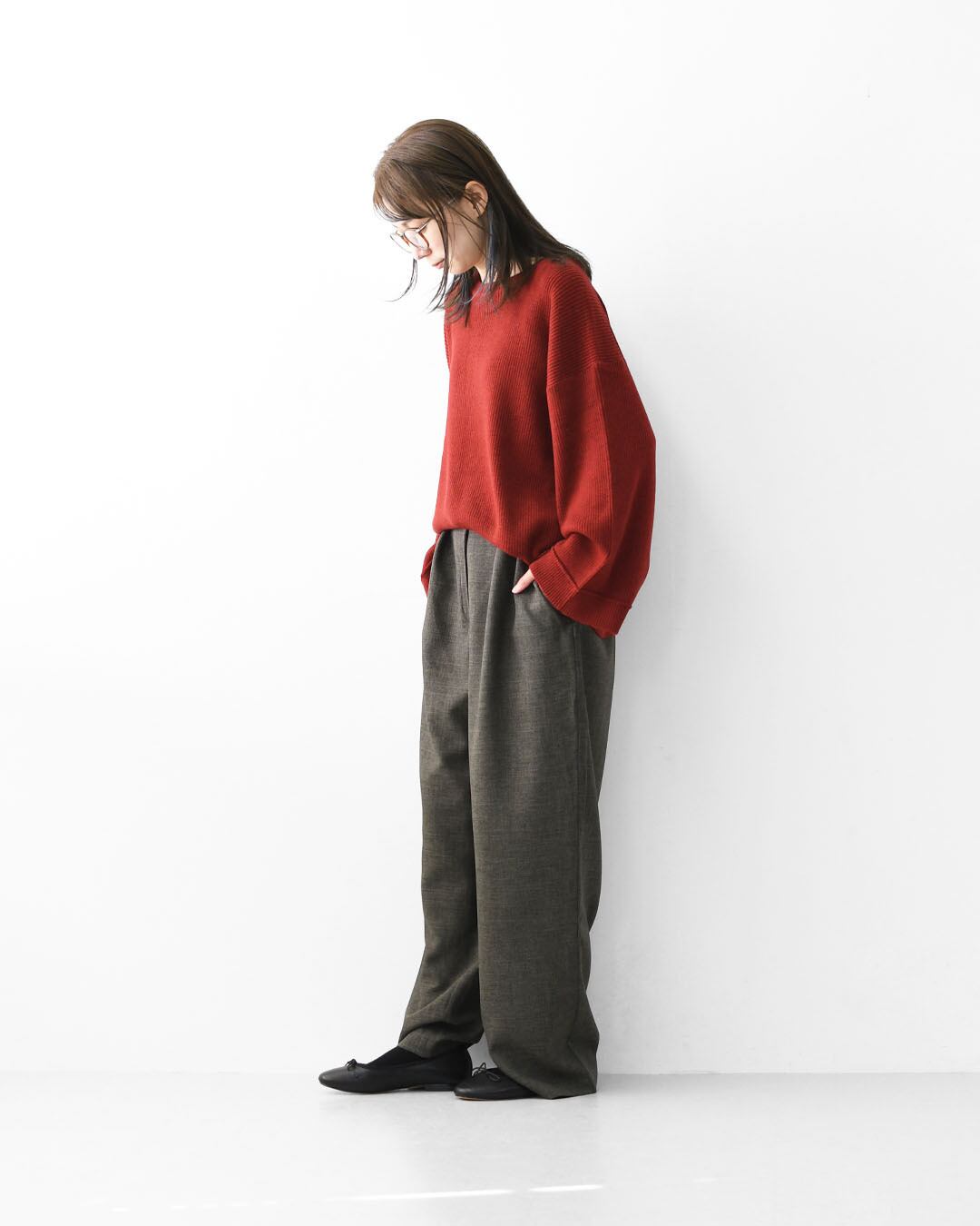 MidiUmi [ミディウミ] wide slacks PT [4-760013] ワイドスラックス