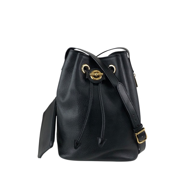 CELINE セリーヌ ショルダーバッグ ブラック マンテル レザー 巾着 vintage ヴィンテージ オールド mgyxeh