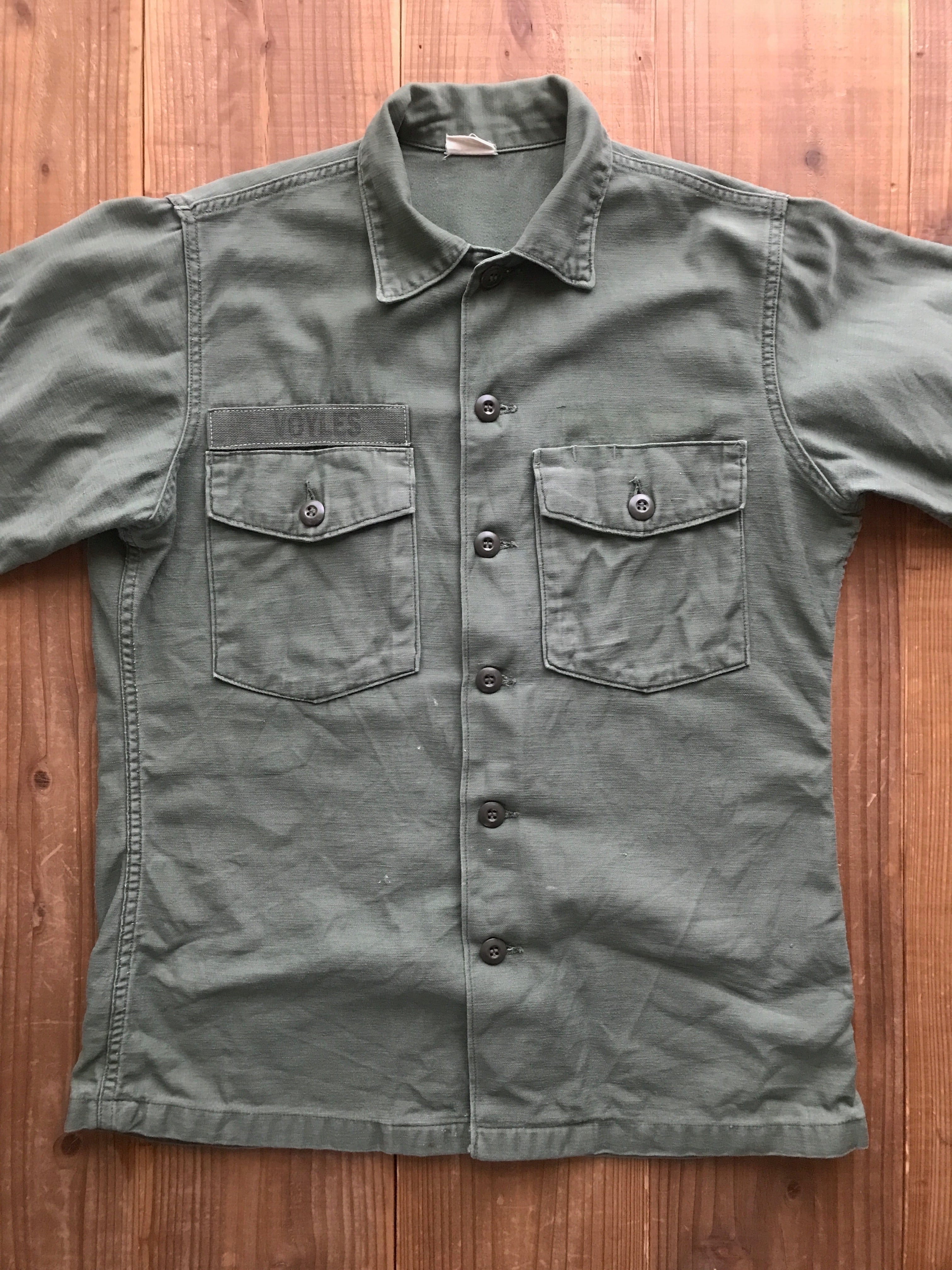 69's U.S.ARMY ユーティリティシャツ OG-107 表記(15 1/2 × 31)　